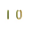 Ohrringe aus Edelstahl, vergoldet, mit hellgrüner Emaille (1069502)