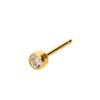 Studex medizinische Ohrringe aus Edelstahl, vergoldet, Kristall, 2 mm (1067406)