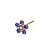 Studex 14 karaat geelgouden schietoorbel bloem kristal 5mm (1067445)