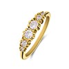 Promise Ring im Vintage-Stil aus Edelstahl, vergoldet, mit weißem Zirkonia (1070864)