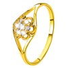 Ring, 585 Gelbgold, Blume mit Zirkonia (1011246)