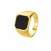 Gold plated herenring onyx (1013439)