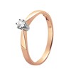 14K rose bic gouden solitair ring diamant 0.04ct. (1025883)