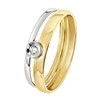14 Karaat bicolor gouden ring met zirkonia (1028586)