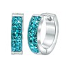 Ohrringe aus Edelstahl blau Kristall (1034081)