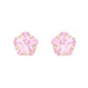 9 Karaat oorknoppen roze bloem zirkonia (1034322)