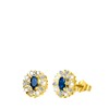 585 Gelbgold-Ohrringe mit Diamant und Saphir (1036843)