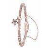 Gerecycled stalen armband mesh roseplated ster met kristal (1036987)