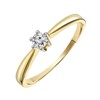 Geelgouden solitair ring met diamant (0,20ct.) (1037187)