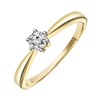 14K geelgouden solitair ring met diamant (0,25ct.) (1037191)