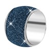 Edelstahlring mit blauem Mineralpulver (1037360)
