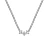Halskette aus Edelstahl/Mesh mit Kristall (1037398)