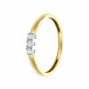 14 Karaat geelgouden ring met 3 diamanten 0,02ct (1037596)
