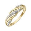 14 Karaat bicolour ring met diamant 0,01ct (1037783)