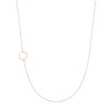Silberne Halskette mit rosa Kreis von Super Stylish (1037933)