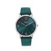 Regal horloge Slimline met groene band (1037966)