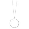 Byoux-Kette 925 Silber Ring-Anhänger mit weißem Stein (1040996)