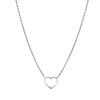 Silberne Halskette rhodiniert offenes Herz (1041564)