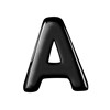 Anhänger, 925 Silber, schwarz beschichtet, Alphabet (1041946)