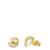 Ohrringe, 585 Gelbgold, Ring mit Kristall (1042997)