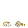 585 Gold Bicolor-Ohrringe mit Zirkonia (1043009)
