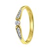 14 Karaat geelgouden ring met 7 diamanten 0,15ct (1043117)