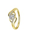 14 Karaat geelgouden ring met 19 diamanten 0,13ct (1043147)