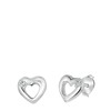 Zilveren kinderoorbellen open hart met zirkonia (1044215)