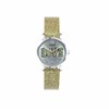 Regal Glitzer-Uhr mit einem goldfarbenen Armband (1044542)