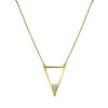 Goldplated ketting driehoek met zirkonia (1044732)