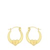 375 Gold Ohrringe, oval, mit Herz (1045189)