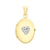 9 Karaat medaillon ovaal met hart met zirkonia (1045324)