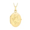 Halskette aus 375 Gold mit Blumenmedaillon (1047196)