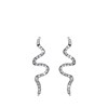 Zilverkleurige oorbellen slang (1047987)