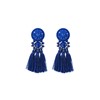 Blauwe byoux oorbellen met kwastjes (1048204)
