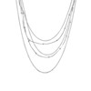 Silberfarbene Byoux-Halskette mit verschiedenen Lagen (1048257)
