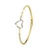 Goldplated armband white crystals Heart (1048433)