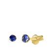 14 Karaat geelgouden oorbellen blauw zirkonia (1048495)