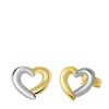 585 Gold Bicolor-Ohrringe „Herz offengearbeitet“ (1048501)