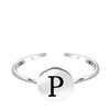 Zilveren ring alfabet verstelbaar rhodiumplated (1048844)