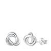 Zilveren oorbellen knoop (1049126)