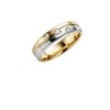 9K trouwring geel/wit met diamant Iris Dames H34 (1049543)