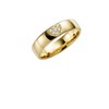 9 Karaat gele trouwring diamant Pioenroos hart H76 (1049739)
