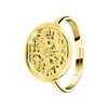 Goudkleurige bijoux ring met kompas (1056766)