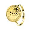 Goldfarbener Byoux-Ring mit Münze (1056772)