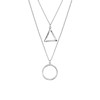 Zilverkleurige byoux ketting met hanger (1049970)
