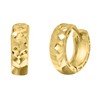 Ohrringe, 375 Gold, rund, schön bearbeitet, 12 mm (1051743)