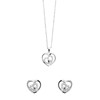 Set mit Halskette und Ohrringen aus 925 Silber, Herzen mit Zirkonia (1051888)