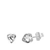 Zilveren oorbellen hart zirkonia (1051923)