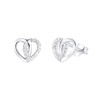 Zilveren oorbellen hart zirkonia (1056911)